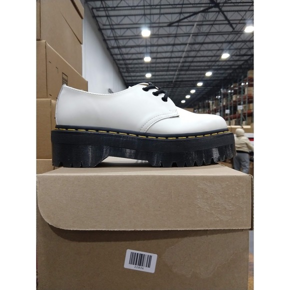 Doc Martens Shoes - Doc Martens 1461 quad platform shoes womens 8 white